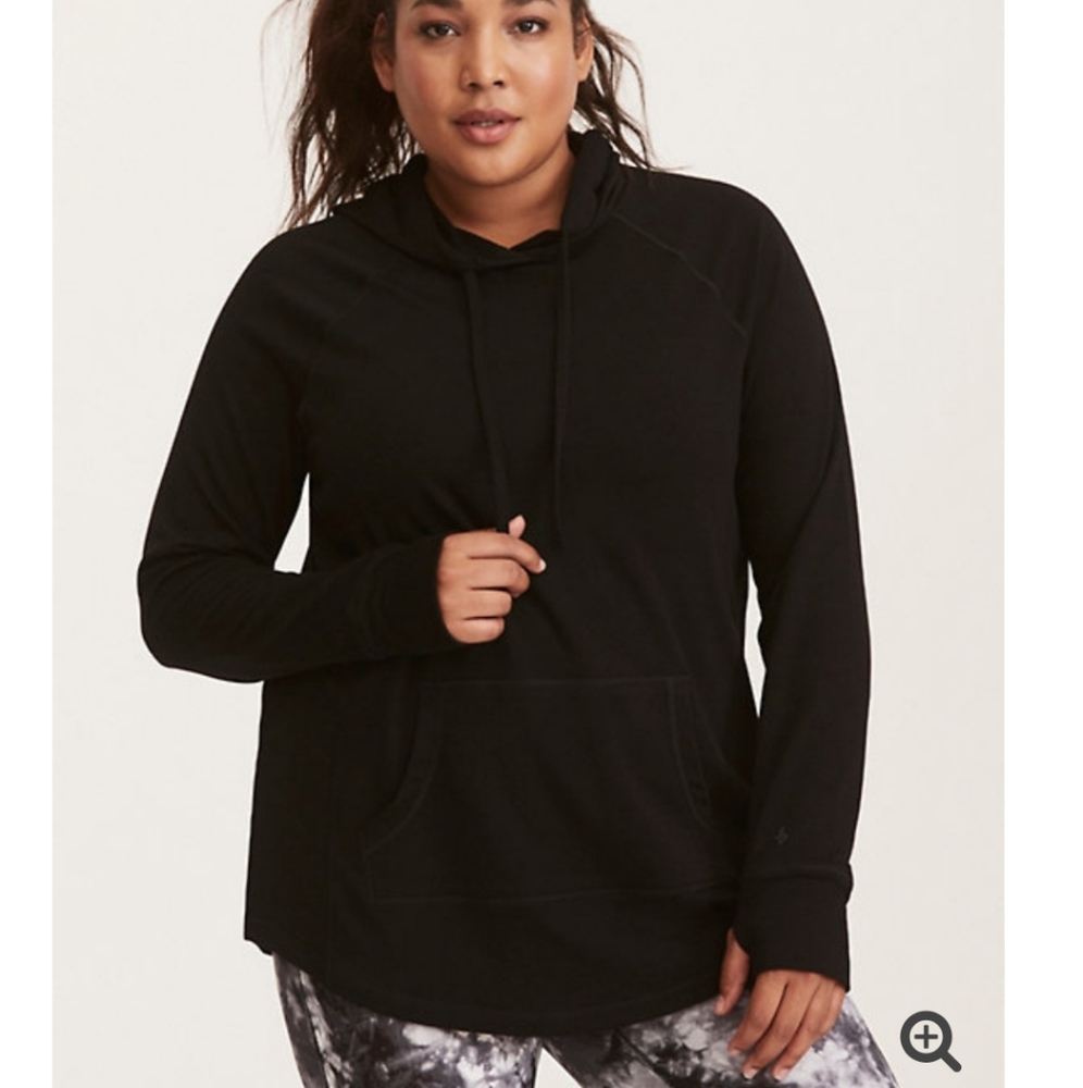 Torrid Black Pullover Active Hoodie